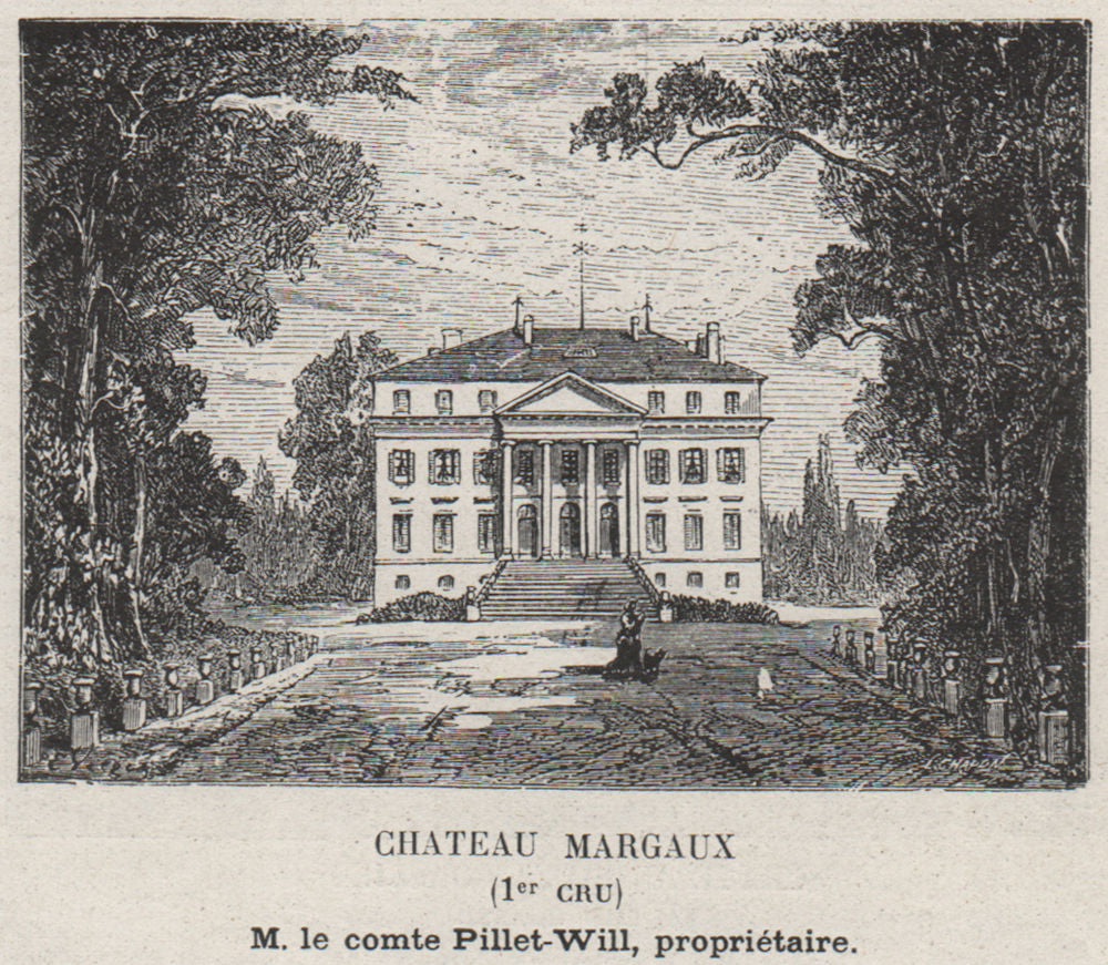 MÉDOC. MARGAUX. Chateau-Margaux (1er Cru). Pillet-Will. Bordeaux. SMALL 1908